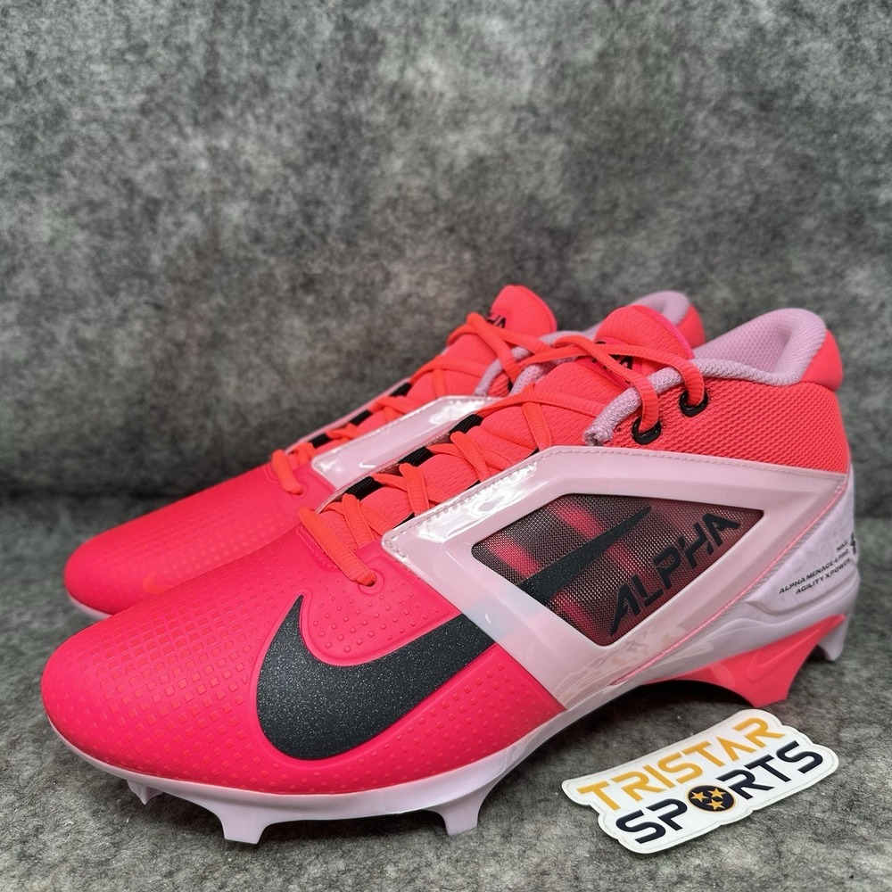 Nike Alpha Menace Pro 4 NRG Football Cleats Mens Sz 11 Racer Pink HJ4568-600